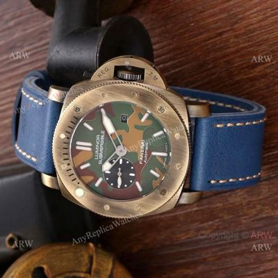 New Copy Panerai Luminor Submersible 47mm watches Bronze Case Camouflage Dial